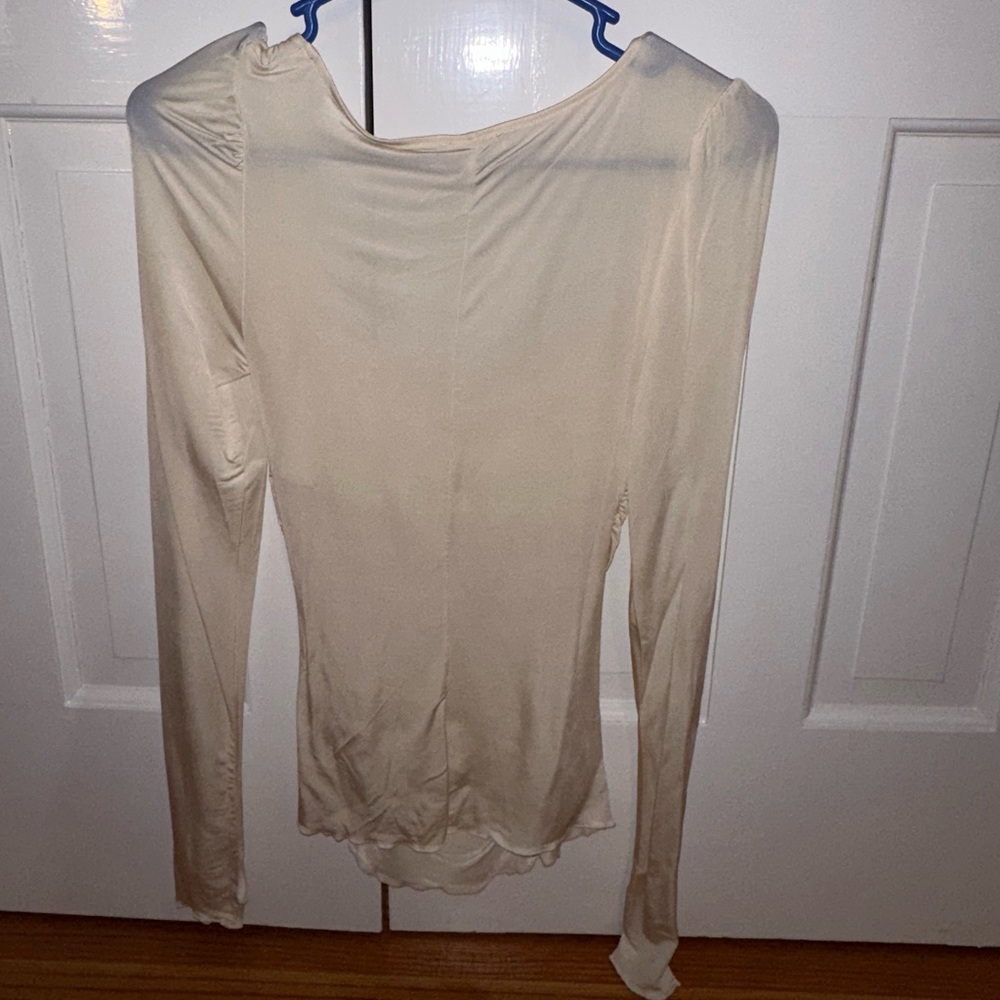 Free People Intimately Cream Ruffle Shirt - Picture 7 of 9